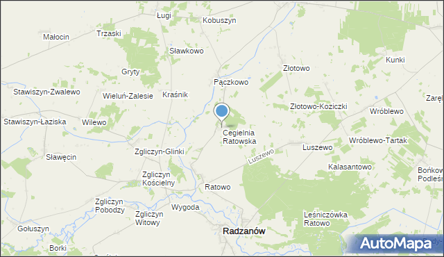 mapa Cegielnia Ratowska, Cegielnia Ratowska na mapie Targeo